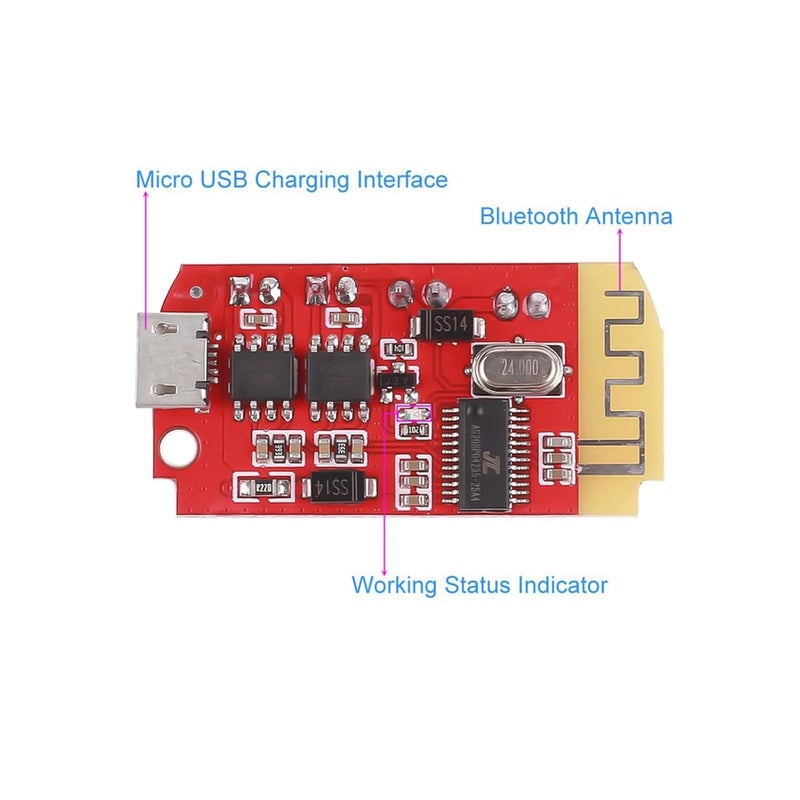 hiBCTR 2PCS CT14 Stereo Bluetooth 5.0 Amplifier Board - 5V F-Class 5W+5W Dual Channel AMP Module w/USB Charging Port for Speaker DIY - Image 4